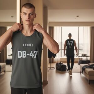 NOBULL NFL Combine Authentic DB-47 Hill Tank Top Gray Mens Large Muscle Shirt